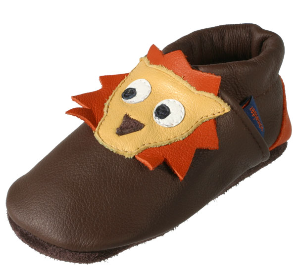Motiv-Puschen Löwe braun